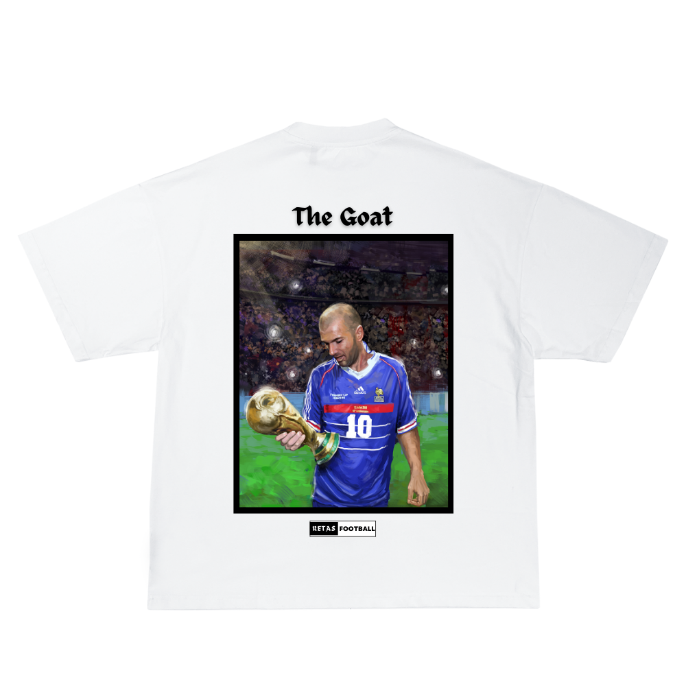 Zinedine Zidane "GOAT" - White T-Shirt